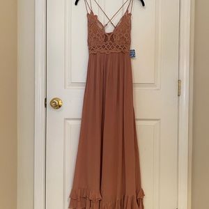 Free People Maxi Slip Dress Pink